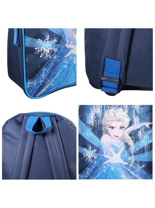 Sac à Dos Scolaire Maternelle 31 cm La Reine des Neiges - Marine - 1 compartiment zippé - Bagtrotter - Kiabi