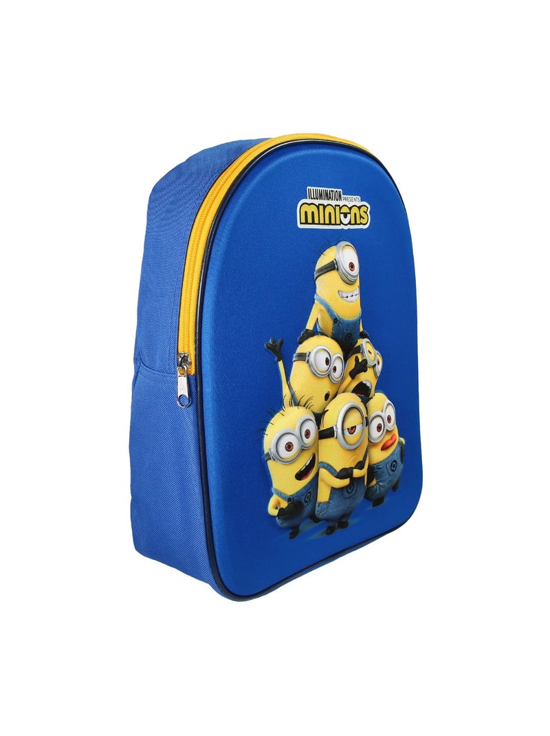 Sac à Dos Scolaire Maternelle 31 cm Les Minions - Bleu - 1 compartiment zippé - Face 3D - Bagtrotter Bleu - Kiabi