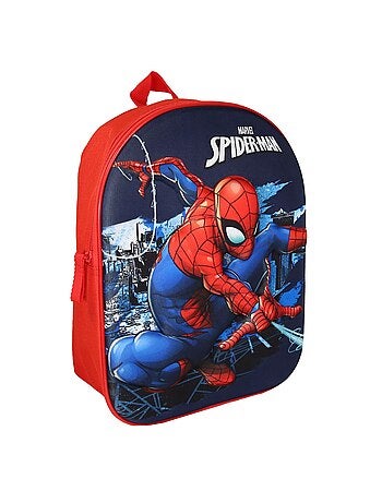 Sac à Dos Scolaire Maternelle 31 cm Spiderman - Marine - 1 compartiment zippé - Face 3D - Bagtrotter