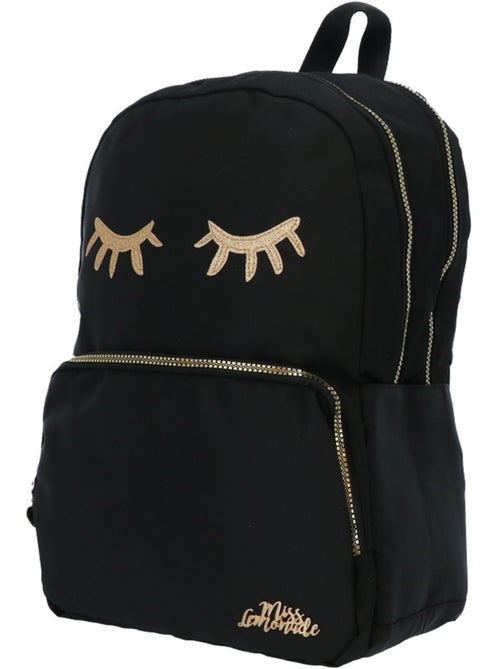 Sac à dos scolaire Miss Lemonade CMP aspect mat avec applique pailletée - Kiabi
