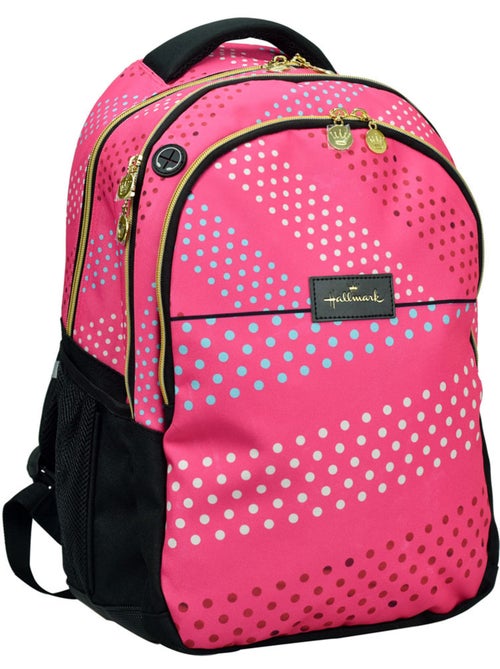 Sac à dos scolaire motif à pois en nylon/polyester Hallmark - Kiabi