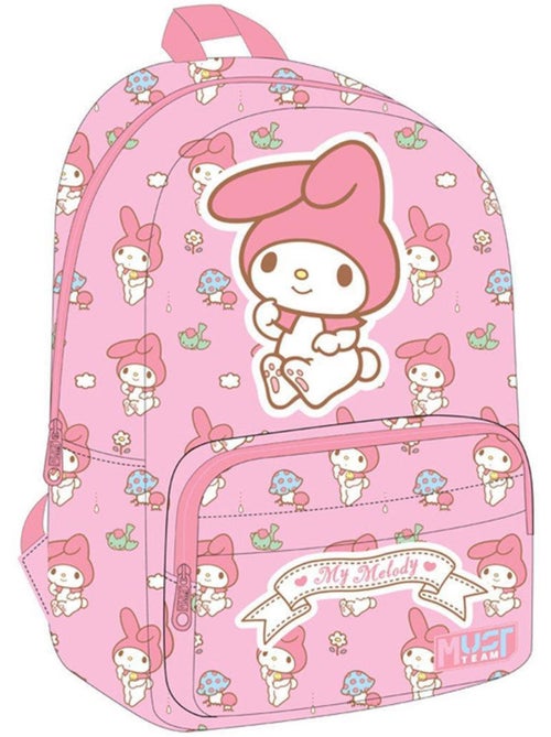 Sac à dos scolaire 'My Melody' 22 L 41x29x17 cm 2 poches zippées - Kiabi Sac à dos scolaire 'My Melody' 22 L 41x29x17 cm 2 poches zippées - Kiabi