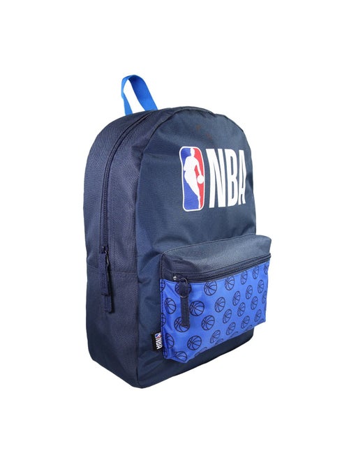 Sac à Dos Scolaire NBA Basketball -  Marine - 1 compartiment zippé - 29x13x40cm - Bagtrotter - Kiabi