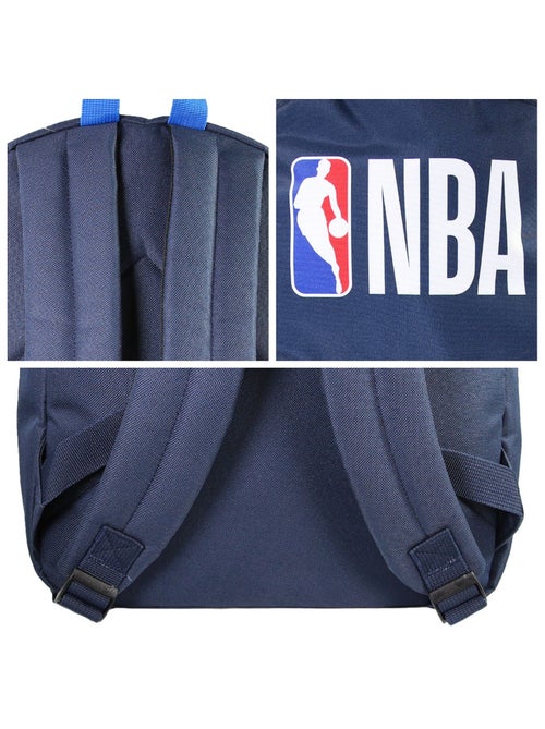 Sac à Dos Scolaire NBA Basketball -  Marine - 1 compartiment zippé - 29x13x40cm - Bagtrotter - Kiabi