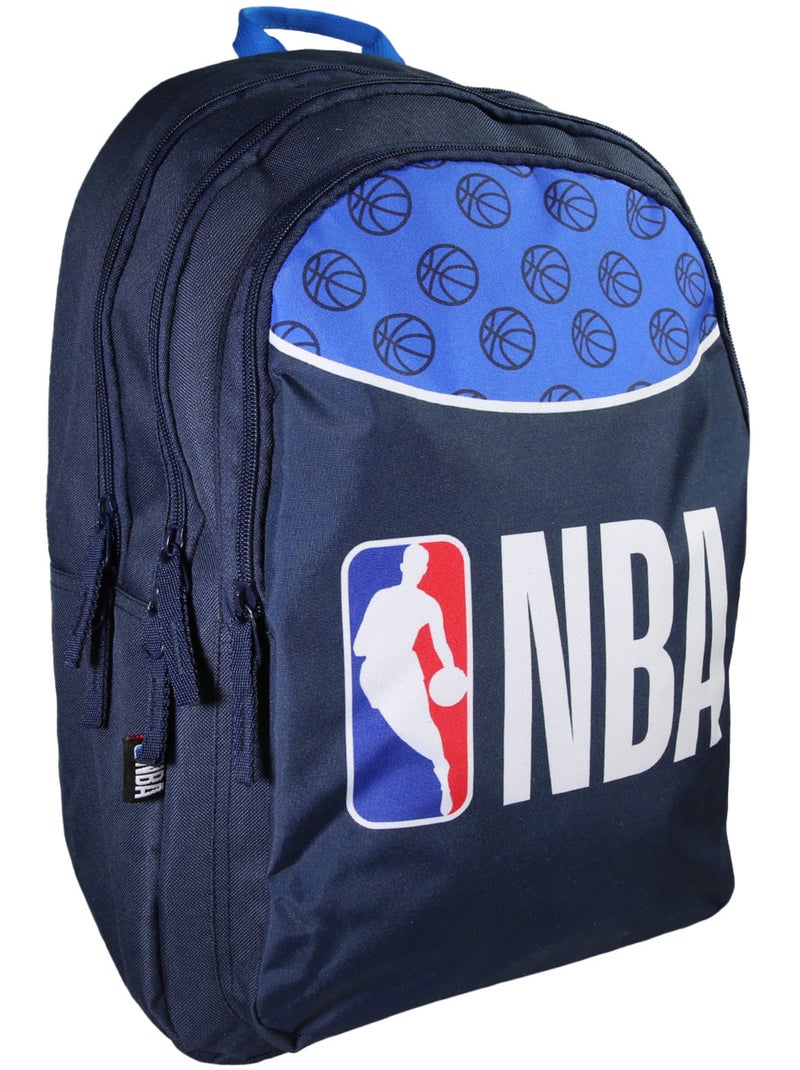 Sac à Dos Scolaire NBA Basketball Bleu Marine 2 Compartiments Bagtrotter Bleu - Kiabi