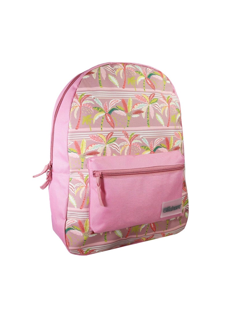 Sac à Dos Scolaire Offshore - Rose - Palmiers - 1 compartiment zippé - 29x13x40cm - Bagtrotter Rose - Kiabi