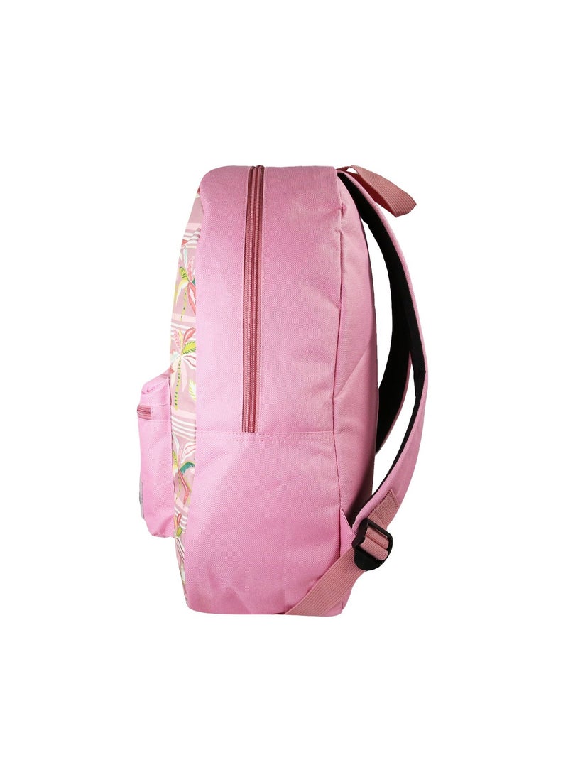 Sac à Dos Scolaire Offshore - Rose - Palmiers - 1 compartiment zippé - 29x13x40cm - Bagtrotter Rose - Kiabi