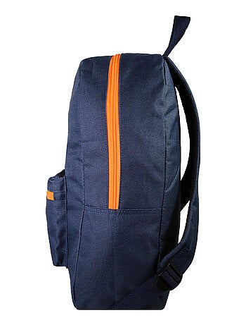 Sac à dos scolaire Offshore 1 compartiment bleu marine orange - Bagtrotter