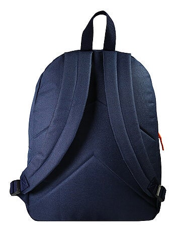 Sac à dos scolaire Offshore 1 compartiment bleu marine orange - Bagtrotter