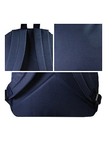 Sac à dos scolaire Offshore 1 compartiment bleu marine orange - Bagtrotter