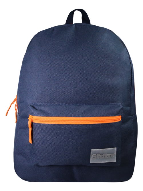 Sac à dos scolaire Offshore 1 compartiment bleu marine orange - Bagtrotter - Kiabi