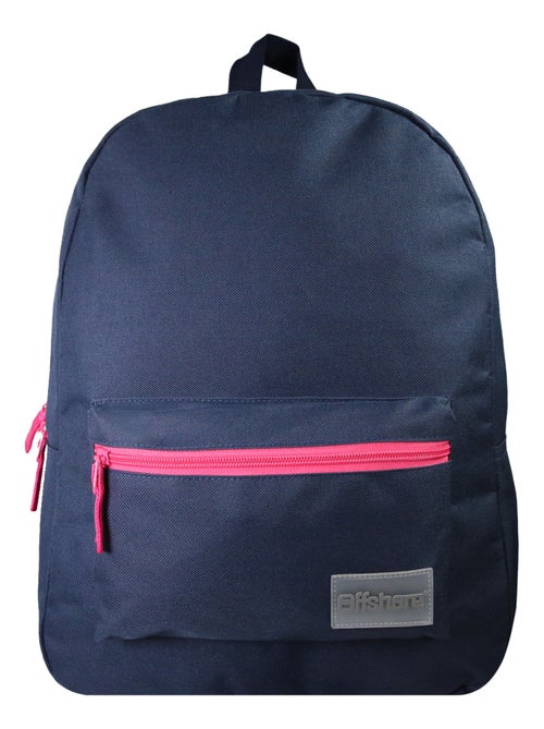 Sac à dos scolaire Offshore   1 compartiment bleu marine rose - Bagtrotter - Kiabi