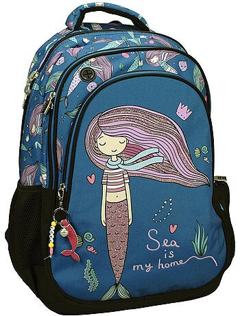 Sac à dos scolaire ovale 'Sea Mermaid' 48 x 30 x 28 cm - Back Me Up