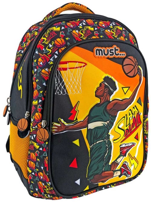 Sac à dos scolaire polyester imprimé Slam Dunk NBA Basket USA - Kiabi