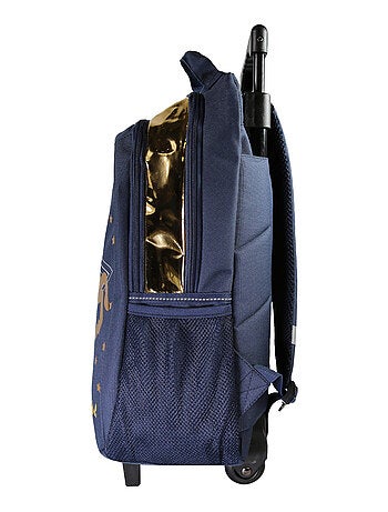 Sac à Dos Scolaire Primaire à Roulettes Cybel Bleu Marine 2 Compartiments Bagtrotter