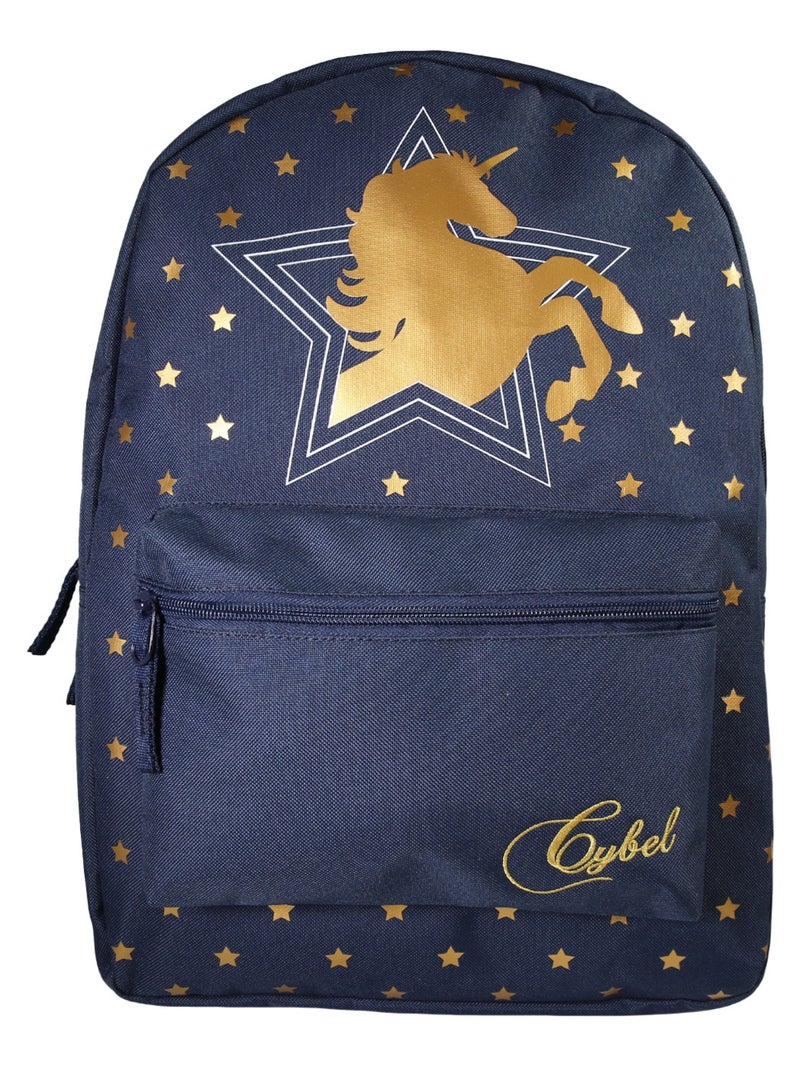 Sac à Dos Scolaire Primaire et Secondaire Cybel Bleu Marine 1 Compartiment  Bagtrotter Bleu - Kiabi