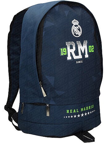 Sac à dos scolaire Real Madrid en tissu aspect tissé