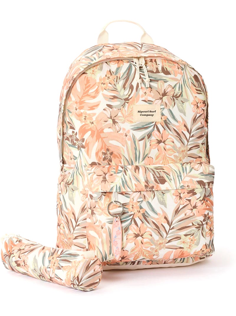 Sac A Dos Scolaire Rip Curl Dome avec trousse Beige/Blanc - Kiabi
