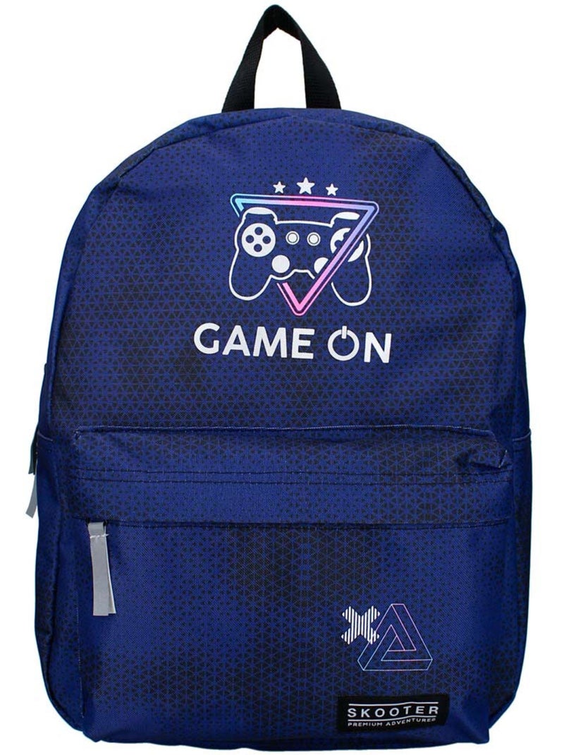 Sac à Dos Scolaire Skooter "Game On" - Forme Borne - 39 CM Bleu marine - Kiabi