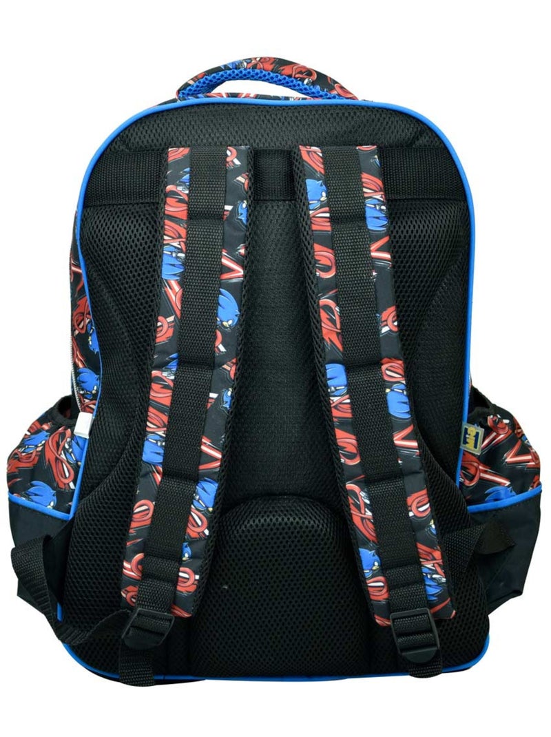 Sac à dos scolaire Sonic Prime imprimé personnage 2 compartiments Bleu Rouge Blanc - Kiabi