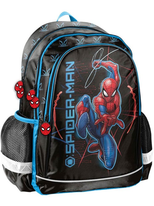 Sac à dos scolaire Spider-Man finition synthétique brillante Paso - Kiabi