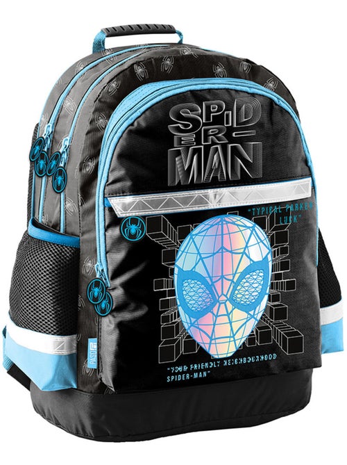 Sac à Dos Scolaire Spiderman Masque avec 2 compartiments 42 CM - Kiabi