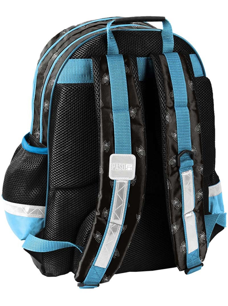 Sac à Dos Scolaire Spiderman Masque avec 2 compartiments 42 CM Noir Bleu Gris - Kiabi