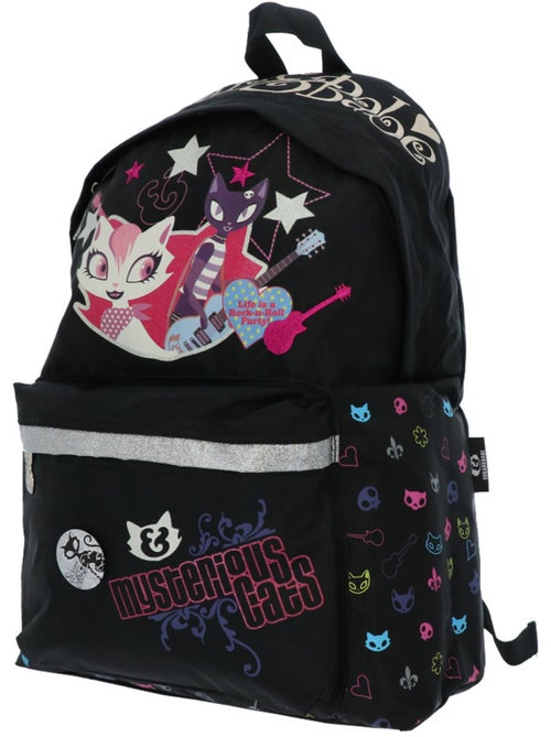 Sac à Dos Scolaire Sugar & Babe Mysterious Cats pop-rock 45 CM - Kiabi