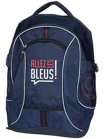 Sac à dos scolaire textile haut de gamme Allez Les Bleus 42 CM