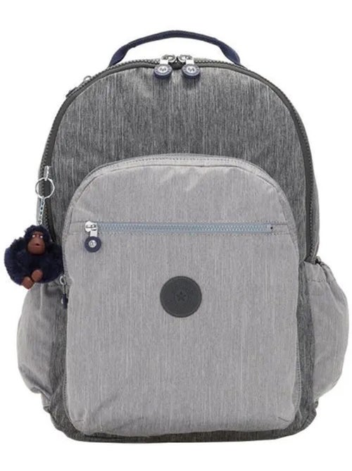 Sac à dos Seoul Go en tissu denim texturé Kipling 44 cm - Kiabi Sac à dos Seoul Go en tissu denim texturé Kipling 44 cm - Kiabi