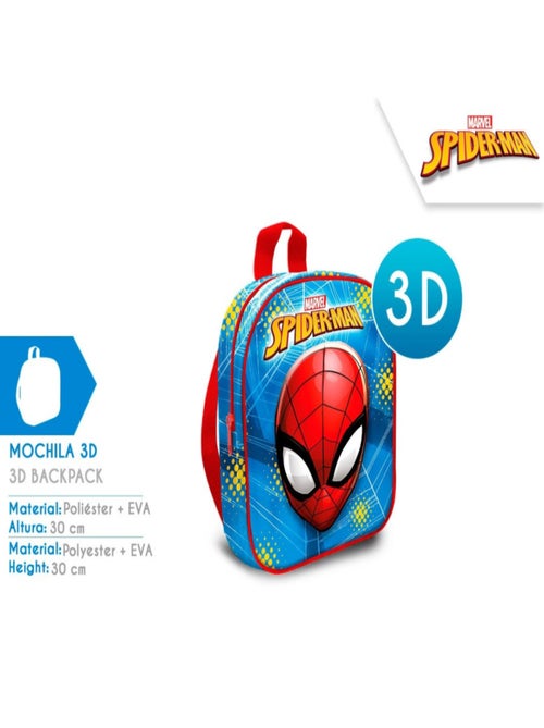 Sac à Dos Spiderman motif 3D - Hauteur 30 cm - Kiabi