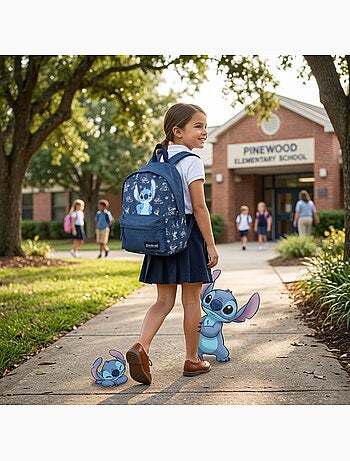 Sac à dos Stitch Disney 37 cm primaire collège fille 795-01104