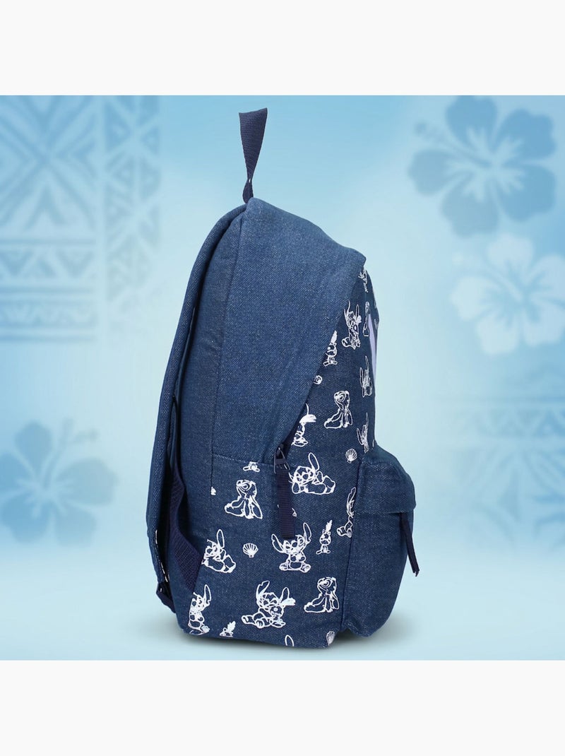 Sac à dos Stitch Disney 37 cm primaire collège fille 795-01104 Bleu Multicolore - Kiabi