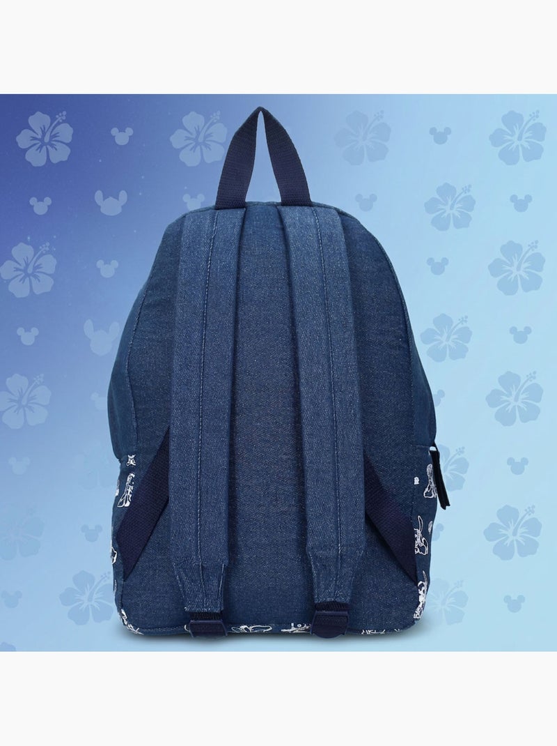 Sac à dos Stitch Disney 37 cm primaire collège fille 795-01104 Bleu Multicolore - Kiabi
