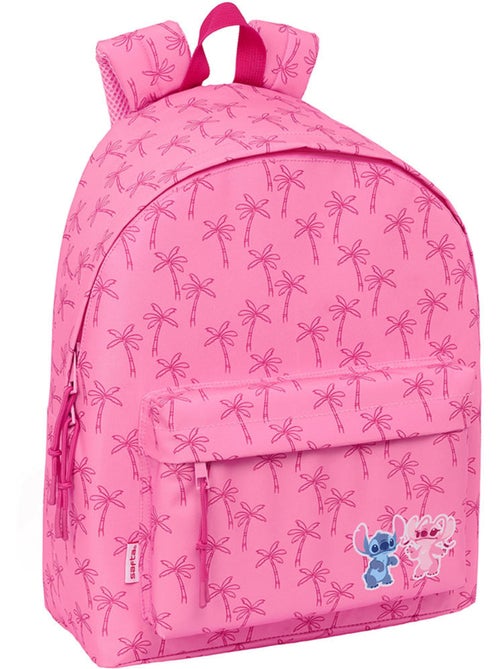 Sac à Dos Stitch et Angel - forme borne et imprimé palmiers - 42 CM - Kiabi