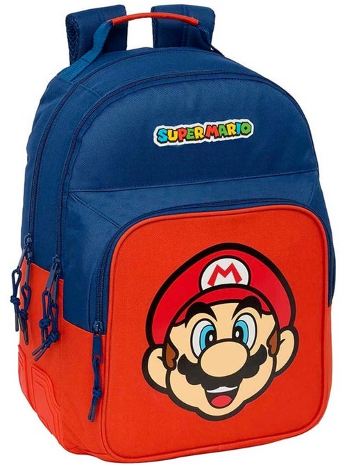 Sac à dos Super Mario Mamma Mia 2 compartiments zippés 32 x 15 x 42 - Kiabi Sac à dos Super Mario Mamma Mia 2 compartiments zippés 32 x 15 x 42 - Kiabi