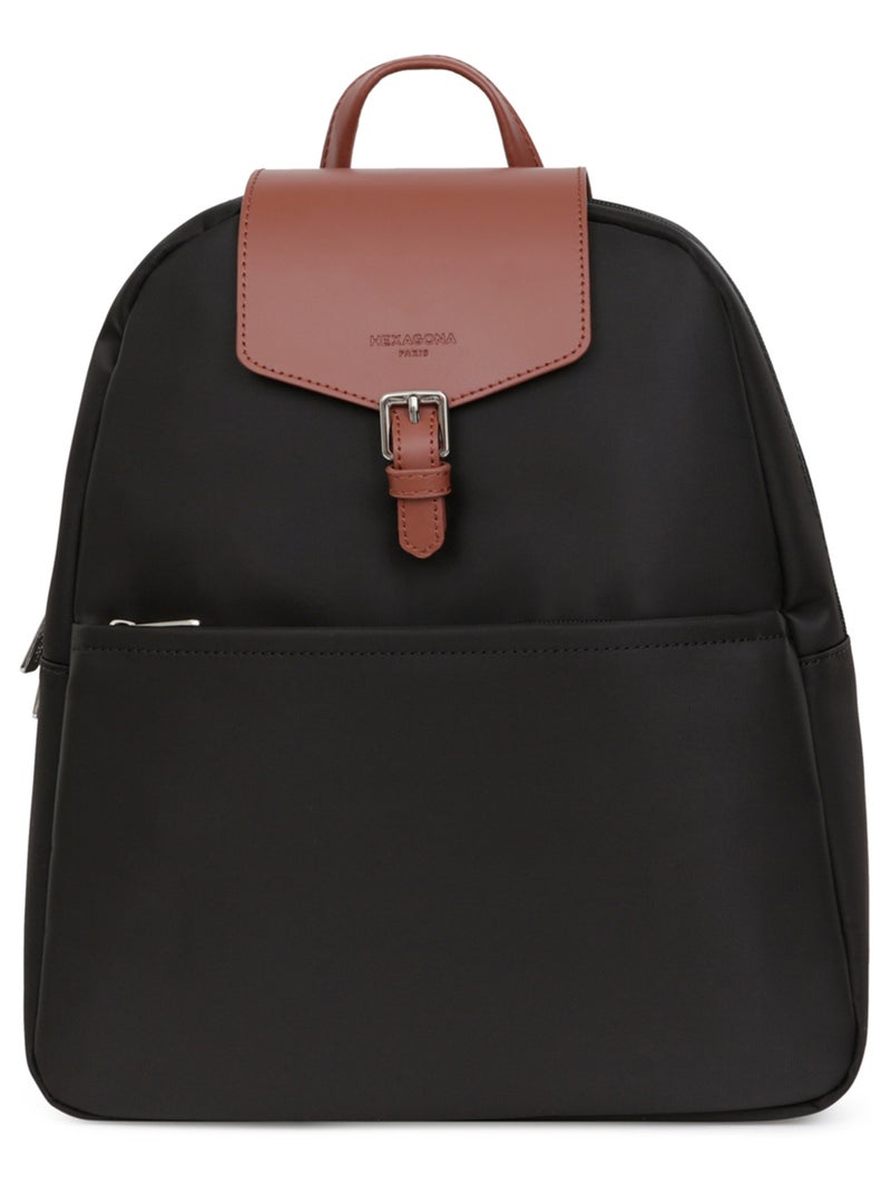 Sac à dos  Tablette & A4  Grand POP Noir Marron - Kiabi
