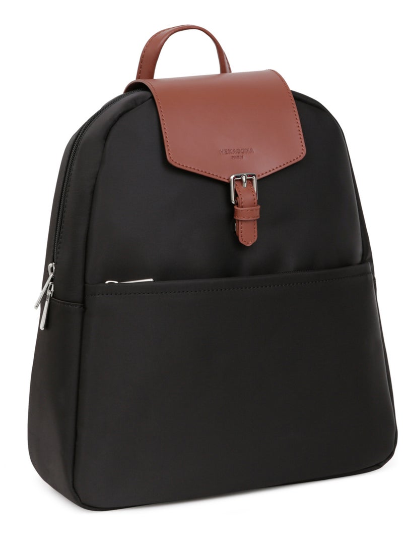 Sac à dos  Tablette & A4  Grand POP Noir Marron - Kiabi