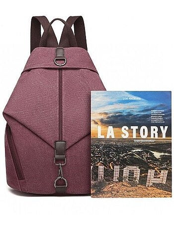 Sac à dos toile vintage compatible trolley 31x16x38 cm - kono