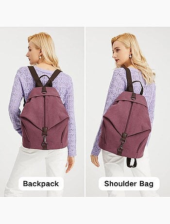Sac à dos toile vintage compatible trolley 31x16x38 cm - kono