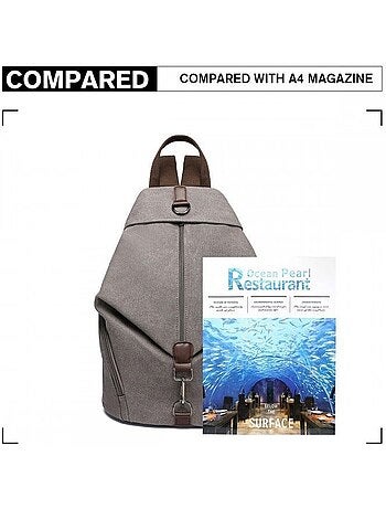 Sac à dos toile vintage poche antivol compatible trolley 31x16x38 cm - kono
