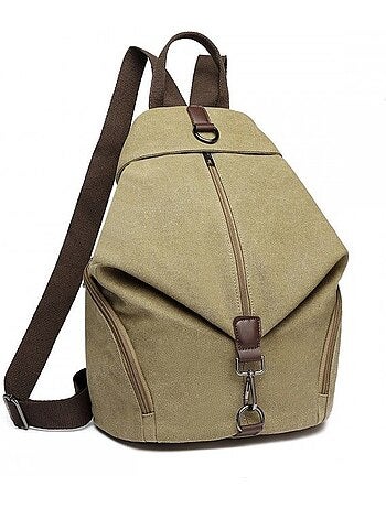 Sac à dos toile vintage poche antivol compatible trolley 31x16x38 cm - kono