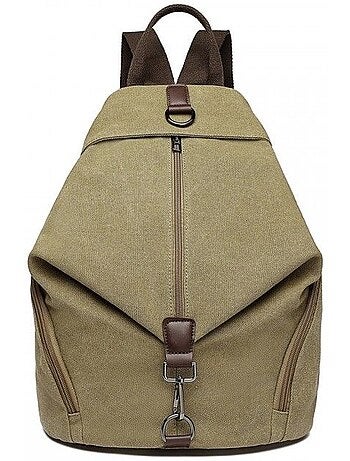Sac à dos toile vintage poche antivol compatible trolley 31x16x38 cm - kono