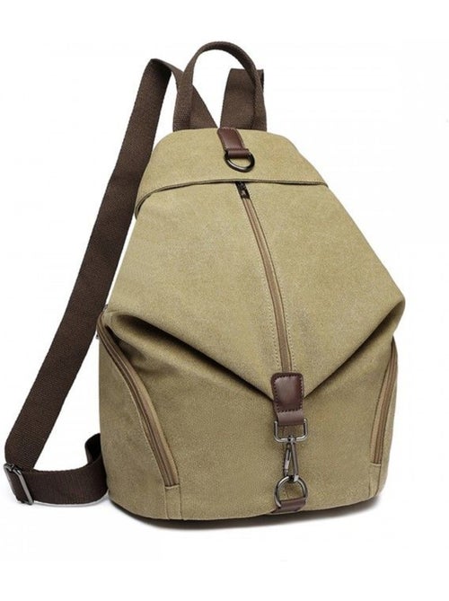 Sac à dos toile vintage poche antivol compatible trolley 31x16x38 cm - kono - Kiabi