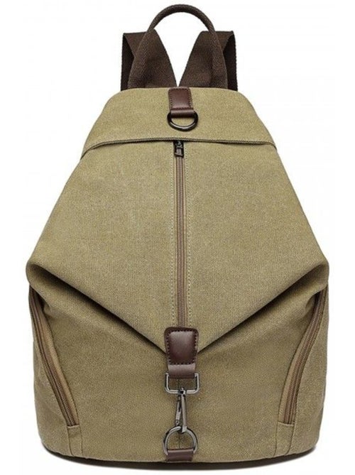 Sac à dos toile vintage poche antivol compatible trolley 31x16x38 cm - kono - Kiabi