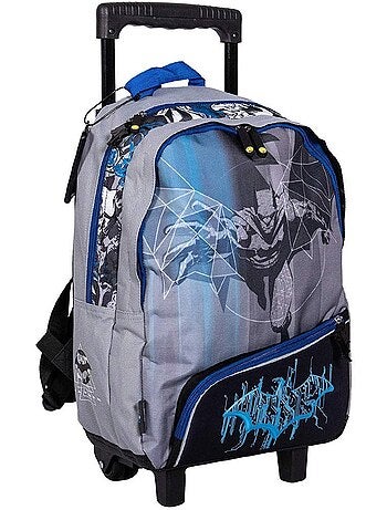 Sac à dos trolley Batman en tissu imprimé 2 compartiments 41 CM