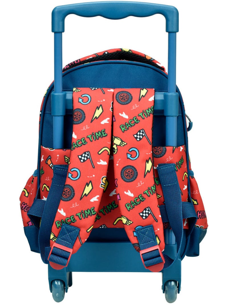 Sac à dos trolley Cars en polyester imprimé Bleu Rouge - Kiabi