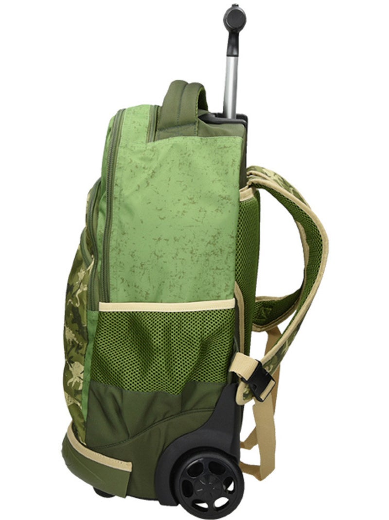 Sac à dos trolley imprimé camouflage dinosaure 45 CM Vert - Kiabi