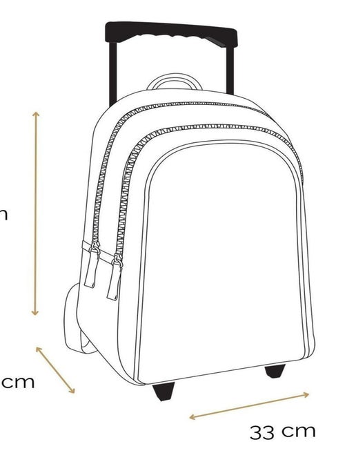 Sac à dos trolley Ligue 1 Bagtrotter 45 cm polyester 2 compartiments zippés - Kiabi Sac à dos trolley Ligue 1 Bagtrotter 45 cm polyester 2 compartiments zippés - Kiabi