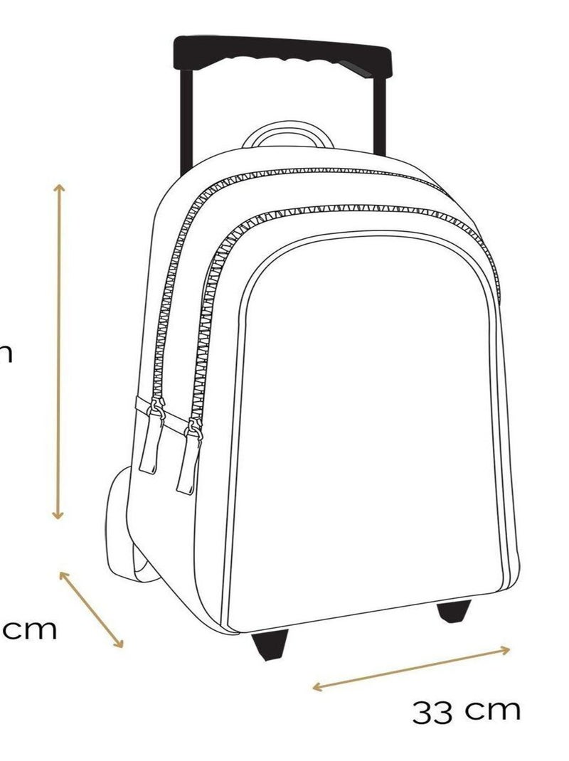 Sac à dos trolley Ligue 1 Bagtrotter 45 cm polyester 2 compartiments zippés Bleu - Kiabi